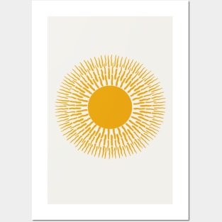 Retro Sun Mid Century Modern Posters and Art